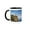 Black/White, variant on 3drose, Minnesota, Lake Superior North Shore. Split Rock Lighthouse., 11oz Two-tone Red Mug