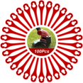 thumbnail image 1 of Promoción 100 piezas de cuchillas de plástico de repuesto para cortacésped de hilo Cuchilla para cortacésped Cuchillas para desbrozadora a batería Cuchillas de repuesto para césped de jardín Agujero g, 1 of 3