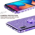 thumbnail image 5 of Galaxy Note 10 Case Ring Kickstand Glitter Cute Bling Cover for Girls Women Diamond Sparkly Clear Phone Case For Galaxy Note 10 - Purple, 5 of 5