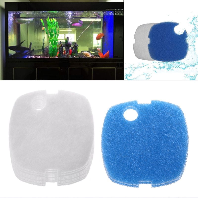 Zecic 10 Pack Fish for Tank Canister Filter Media Sponge Replacement Foam Pad for Aquarium Mechanical and Biological Filtratio