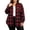 Red 01, variant on ClodeEU Women's Plus Size Plaid Button Down Shirt,Long Sleeve Collared Casual Oversized Shacket ,Women's L-XXXXXL