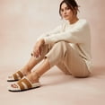 thumbnail image 5 of Cushionaire Cuddle Comfort Slippers for Women - Faux Shearling Cozy Slide Sandal +Memory Foam, Wide Widths Available, 5 of 20