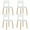 White, variant on Costway Dining Side Chairs Set of 4 with Ergonomic Backrest Wide Seat & Sturdy Wooden Legs Black