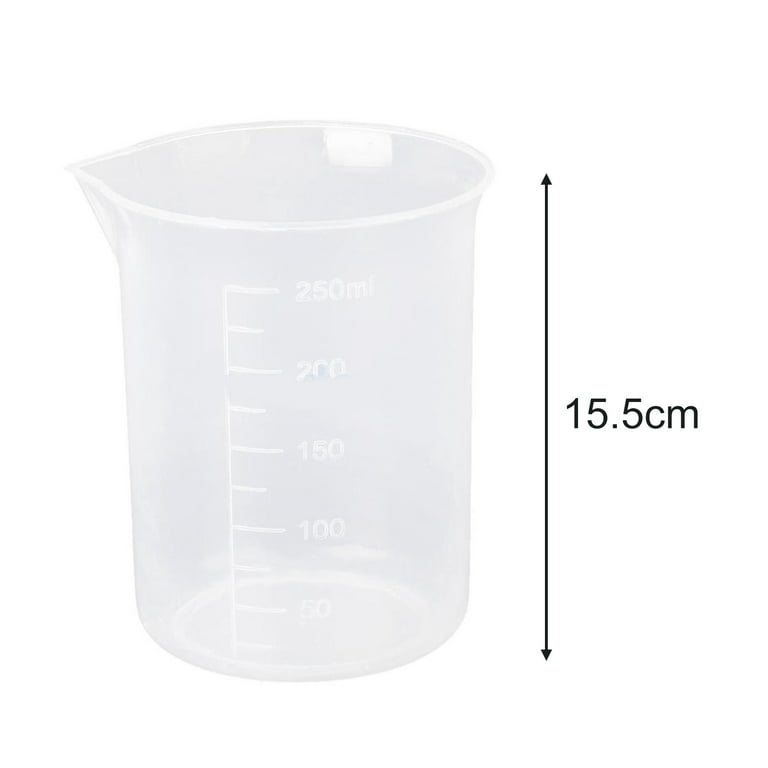 500ml Plastic Measuring Cup, PP Graduated Cup, Thickened Plastic Beaker,  Laboratory Chemical Measuring Cup, Kitchen Bar Supplies