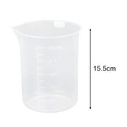 Limei 3pcs Measuring Cup 250ml PP Plastic Graduated Beaker Transparent for Lab Kitchen Liquids
