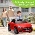 thumbnail image 3 of JIMUPARK 12V Licensed Mercedes-Benz CLS 350 Kids Ride On w/Remote Control,Music, Bluetooth, LED Lights, Slow Start, Spring Suspension, Electric Cars Toys for Toddlers Boys Girls Aged 2+, Red, 3 of 9