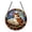 E007- G, variant on Stained Glass Suncatcher, 2D Acrylic Cat Stained Glass Window Hanging, Wildlife Decor Wall Hanging Accent, 8 Inch Diameter Decorative Hanging Ornament, Calico Cat Reading Book