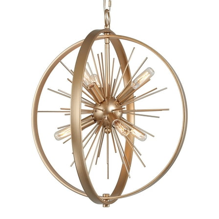 LNC Lighting 6-lights Sputnik Globe Chandelier for Kitchen Island