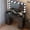 Black-3 Drawer, variant on Ktaxon Large Makeup Vanity, Get Ready with Me GRWM Vanity Table Set w/ Visible Glass Top w/ Charging Station,White