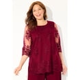 thumbnail image 3 of Catherines Women's Plus Size Embroidered Mesh Blouse, 3 of 4