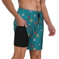 thumbnail image 3 of Fotbe Funny Cat Blue Men’s Swim Trunks Quick Dry Swim Shorts Board Shorts with Mesh Lining-X-Large, 3 of 9