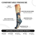 thumbnail image 3 of Lsque Forest Lake White Horse Pattern Sport Compression Socks for Men & Women 15-20 mmHg Knee High Nurse Pregnant Running Medical and Travel Athletic, 3 of 6