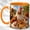 Orange, variant on Barnyard Chicken Coffee Mug, Country Farm Mug, Ceramic 11 oz
