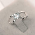 thumbnail image 4 of HeartsAndYou 1ct Natural Aquamarine Split Band Solitaire Accent Ring 14k SOLID White Gold, 4 of 8