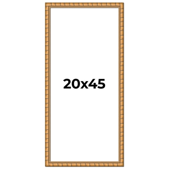 20x45 Frame Gold Real Wood Picture Frame Width 1.5 inches | Interior Frame Depth 0.5 inches |