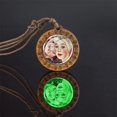 thumbnail image 1 of Gustav Klimt The Kiss Luminous Necklace Klimt's Mother and Child Art Necklaces Romantic Valentines Day Gift Wooden Jewelry Gao Jinjia LED, 1 of 2