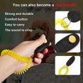 thumbnail image 3 of Clicker para perros, entrenamiento canino, clicker de dedo, entrenamiento con clicker con correa elástica para la muñeca y botón grande, clicker profesional para entrenamiento de perros, gatos y cabal, 3 of 5