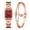 Red RD, variant on Latrodar Fashion Women Crystal Golden Stainless Steel Analog Quartz Wrist Watch Brown