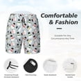 thumbnail image 3 of Fotbe Colorful Hat Snowman Traje de Baño para Hombre – Shorts de Natación de Secado Rápido con Forro y Bolsillos-Medium, 3 of 6