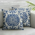 thumbnail image 3 of Nawypu Light Blue Ethnic Boho Pillow Covers Bohemian Carpet Style Vintage Flower Print Decorative Throw Pillows Outdoor Square Cushion Case Farmhouse Decor for Home Sofa Bed, 3 of 5