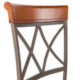 thumbnail image 4 of Linon Hamilton 3 Piece Wood & Steel Stationary Pub Set in Matte Pewter & Bronze, 4 of 8