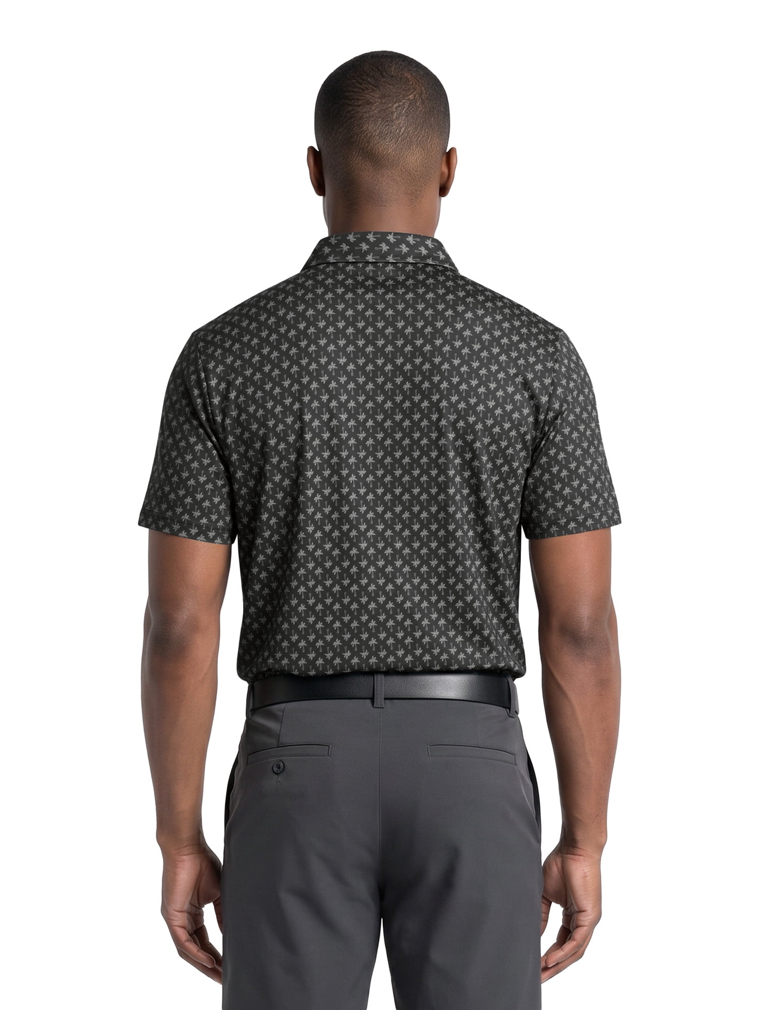 Ben Hogan Performance Men’s & Big Men's Heathered Palm Short Sleeve Golf Polo Shirt, Sizes S-4XLT
