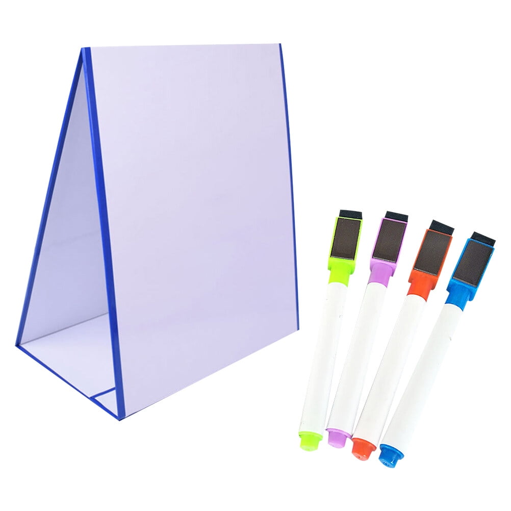 Double Sided Board Dry Erase Whiteboard Tabletop Foldable Writing Drawing Whiteboard
