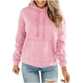 thumbnail image 1 of Puntoco Mujer Casual Sólido Manga Larga Suelta Sudadera Con Capucha Blusa Puntoco Puntoco-3916, 1 of 5