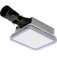 thumbnail image 2 of Akicon Exhaust Fan with Shower Light, DC Ultra-Quiet and Energy-Saving Bathroom Fan with Light, 50-80-100 CFM, 15W Dimmable 3CCT LED Light with 7W 2-Color Night Light Ventilation Fan, Square, Silver, 2 of 10