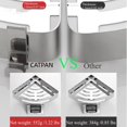 thumbnail image 6 of CATPAN Stainless Steel Bathroom Caddy Storage Organizer Wall Mounted Kitchen Corner Shelf, 6 of 15