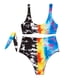 thumbnail image 1 of Traje de baño cómodo para mujer, traje de baño de bikini con estampado de lazo degradado teñido con lazo OAVQHLG3B Store lin121212, 1 of 4