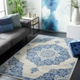 thumbnail image 2 of SAFAVIEH Brentwood Dimitri Floral Bordered Area Rug, 6' x 9', Ivory/Navy, 2 of 8