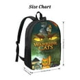 thumbnail image 2 of Warriors Cats Backpack, Large Capacity 17 Inch Laptop Backpack, Durable Casual Daypack, Water Resistant, 17.3x12.2x5.5 Inch, 2 of 8