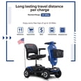 thumbnail image 2 of Senior Mobility Scooter, Outdoor Electric PoweBlue Mobility Scooter with The US Flag, Motorized Scooter with Pneumatic Tires, Cup Holder & USB Charging Port, 4.9 mph, Blue, SS479, 2 of 10