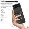 thumbnail image 6 of ELEHOLD Crossbody Wallet Case for Samsung Galaxy Z Flip 3 with RFID Card Slots Zipper Pocket Kickstand Function Shockproof Purse Case with Detachable Shoulder Strap for Samsung Z Flip 3,Black, 6 of 9