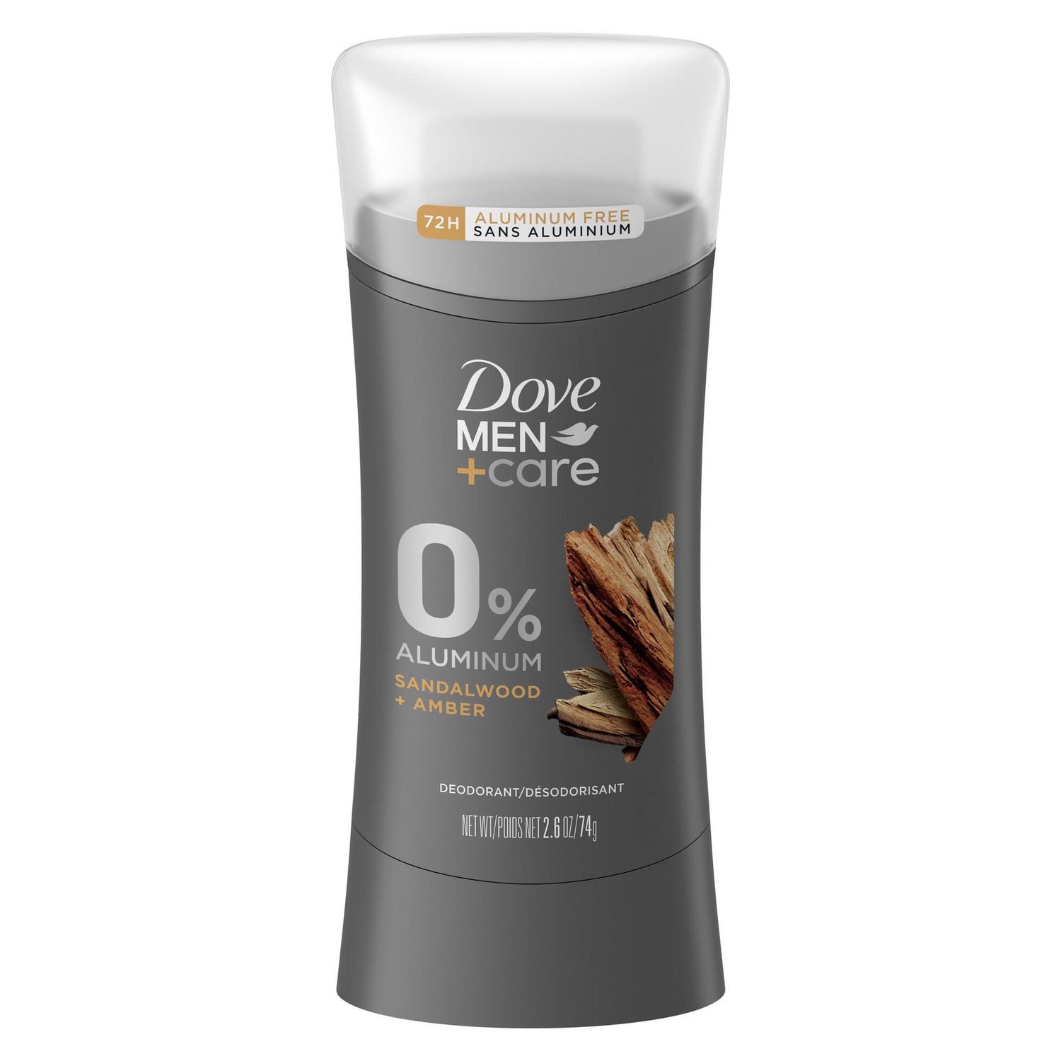 Désodorisant Dove Men+Care 0 % Aluminium Parfum de Bois de Santal et Ambre 74 g Désodorisant