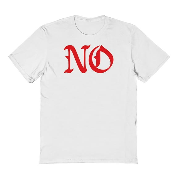 No Humor Graphic White Men's Cotton T-Shirt