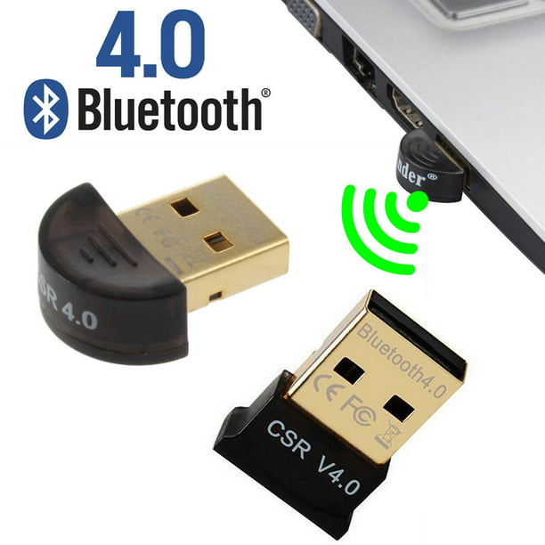Bluetooth 4.0 USB Adapter, Gold Plated Micro Dongle 33ft/10m Compatible