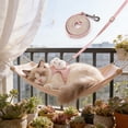 thumbnail image 4 of Juego de Arnés y Correa Ajustable para Gatos y Perros Pequeños, Arnés Suave de Malla Transpirable con Adornos Florales, Diseño de Seguridad Anti-Escape, Azul/Rosa/Amarillo, 44x34cm, 4 of 6