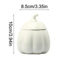 thumbnail image 3 of YIKA Halloween Decoration Pumpkins Jar With Cover Ceramic Pumpkins Shapes Tea Canister Portable Candy Jar Tank Can Candy Bowl Snack Thanksgiving Halloween Party Candlestick Halloween Ornaments, 3 of 6