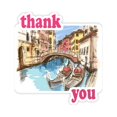 thumbnail image 1 of Italy Venice Landscape Watercolour Painting Thank You Stickers Quote Grateful, 1 of 3