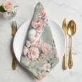 thumbnail image 2 of Easter Bunny Cloth Napkins, Cute Rabbit Rose Floral Country Leaves Plants Green Washable and Reusable Dinner Napkins Set of 2, Table Napkin for Kitchen Party Birthday Wedding Hotel 20"x20", 2 of 9
