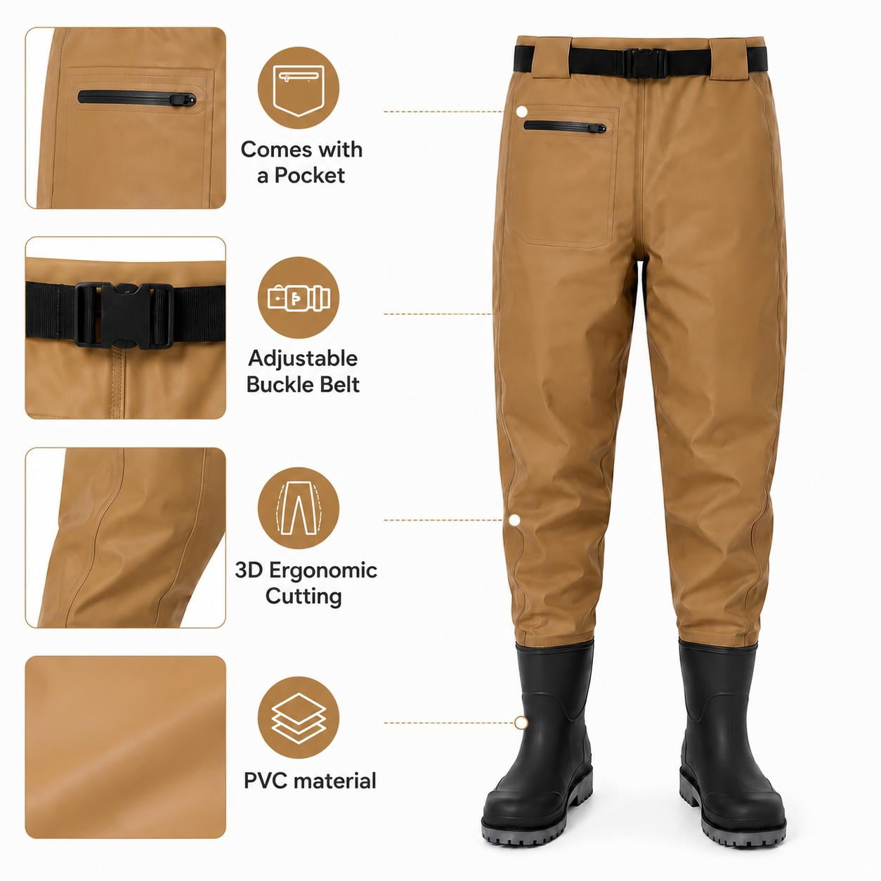 Ghosthorn Waterproof Hip Wading Pants for Adults – picture 8