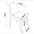 thumbnail image 5 of Pemberley Row Fabric Light Gray Dining Chair Square Comfortable 33.5"H Unassembled, 5 of 5
