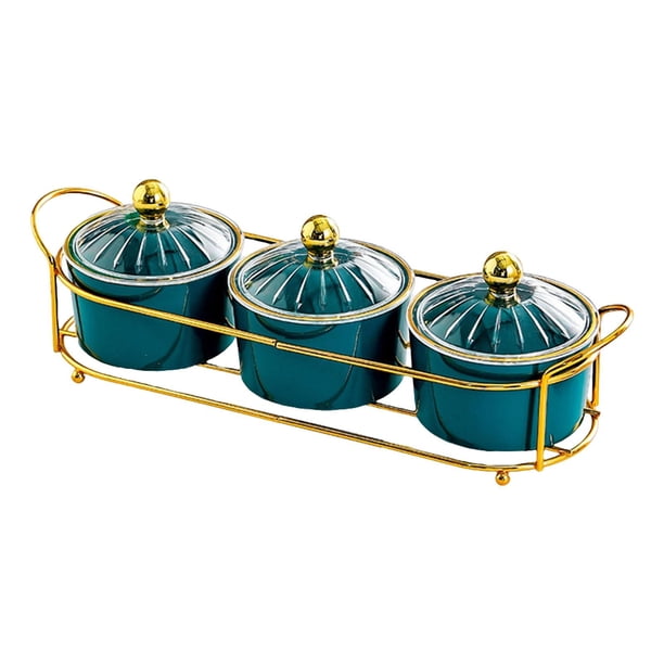 Plato de frutos secos, plato para dulces y nueces, caja para almacenar alimentos, plato para aperitivos y condimentos. Verde