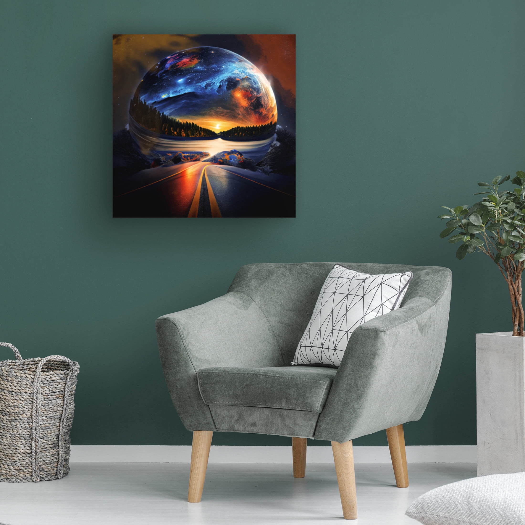 Canvas Wall Art - Sasha 'End of the Road II' Wall Art for Living Room, Bedroom, or Office Décor by Trademark Fine Art - 35 x 35 Inches