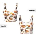 thumbnail image 5 of Fotbe Thanksgiving Turkeys 1 Pattern Womens' Sports Bra Longline Wirefree Padded with Medium Support Sports Moisture-Wicking Workou Vest,Tank Top-Large, 5 of 7