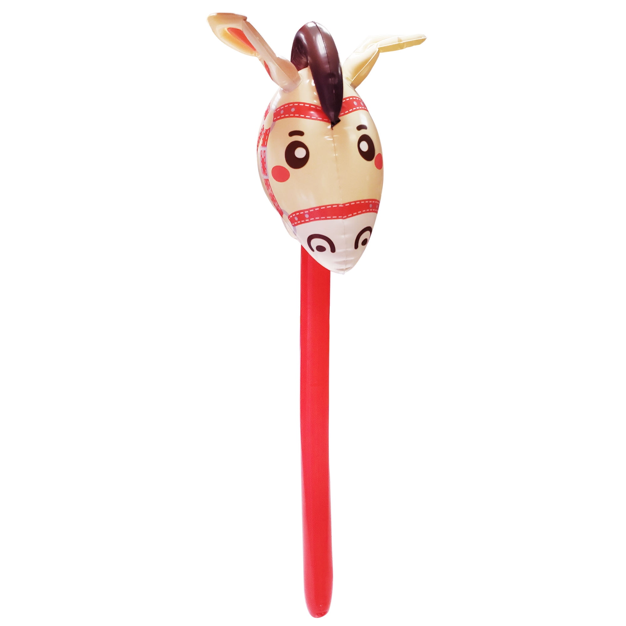 (2 pack) Way to Celebrate! 1ct Party Favors Plastic Inflatable Stick Horse, 37inch
