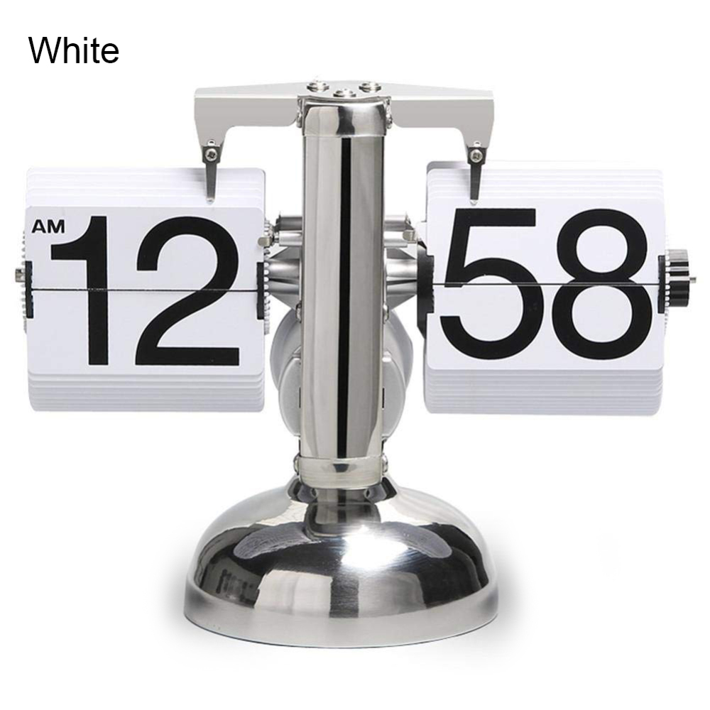 Flip Desk Clock Mechanical Retro Digital Flip Down Clock Internal Gear
