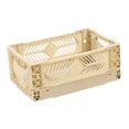 thumbnail image 4 of Caja de almacenamiento, cesta de almacenamiento plegable, decoración, caja de plástico, cajón de oficina, organizador, contenedor de almacenamiento, o Amarillo, 4 of 8